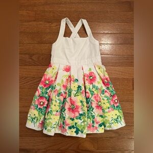 Janie and Jack Sunshine Oasis Floral Criss Cross Dress